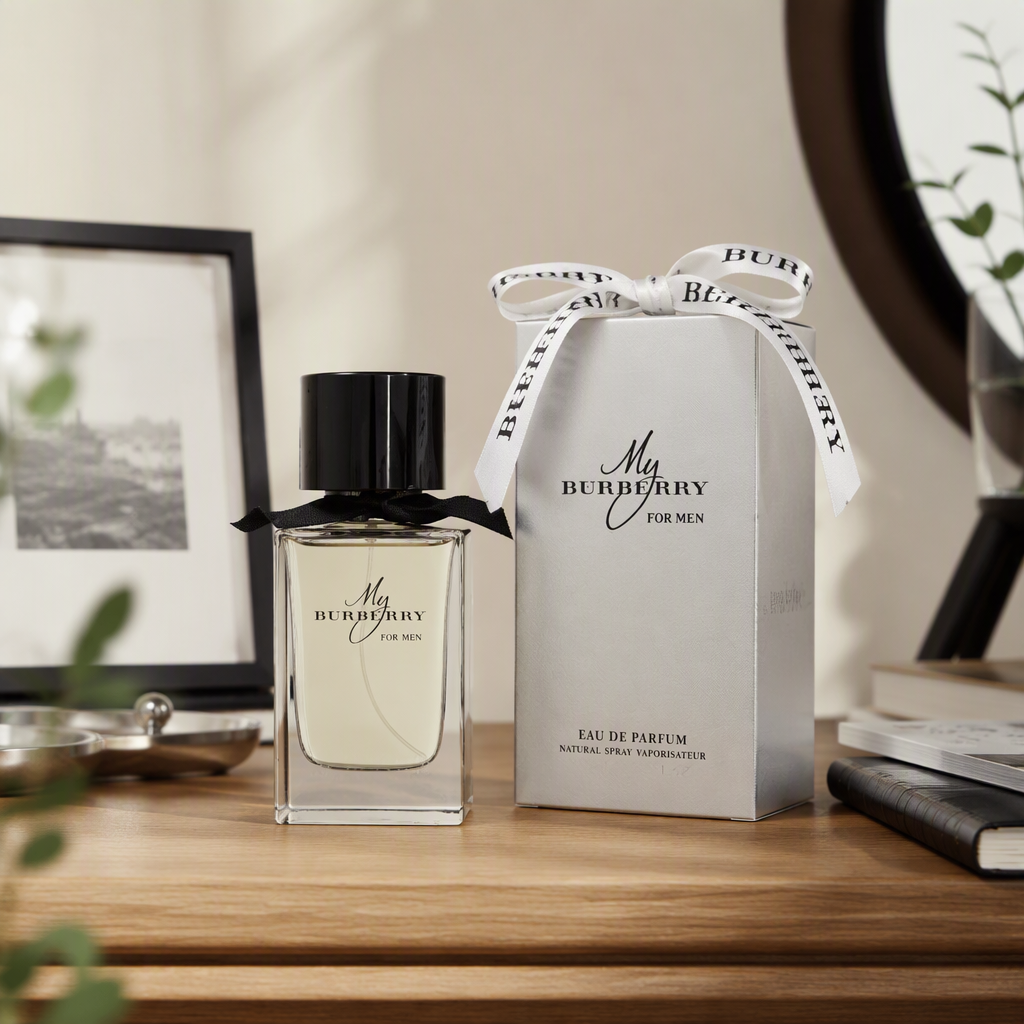 High-end silver gift box, transparent glass perfume bottle, black cap, ribbon embellishment, exquisite packaging, ladies' fragrance gift set details Picture