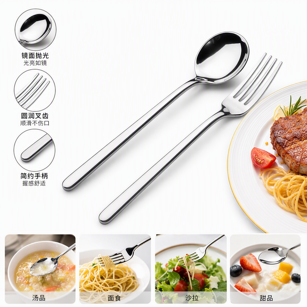 Multifuncional western food kniver tenedor cuchara set vajilla para el hogar western restaurant dining ware utensilios de cocina combinación