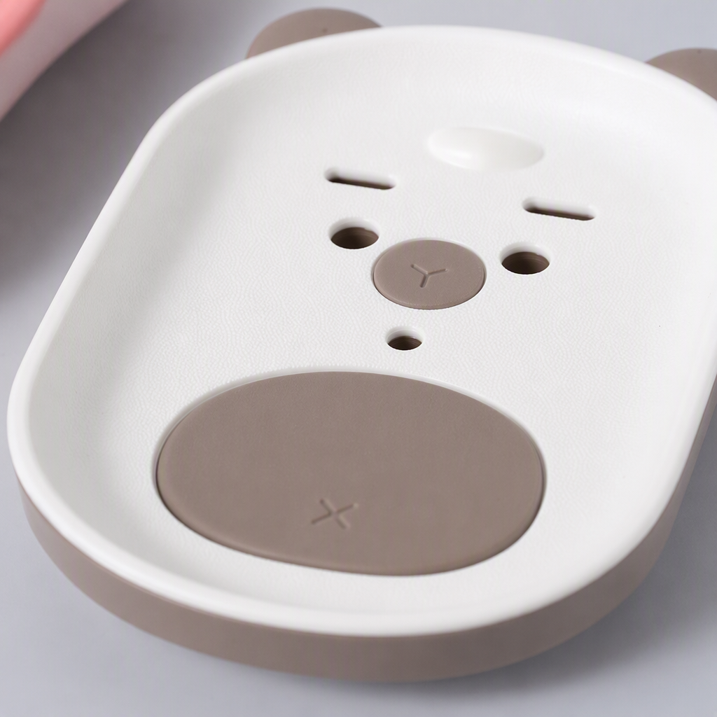 Lindo dibujo animado oso forma mini pequeño plato caja de jabón decoración del hogar regalos creativos productos para niños Application Scenario