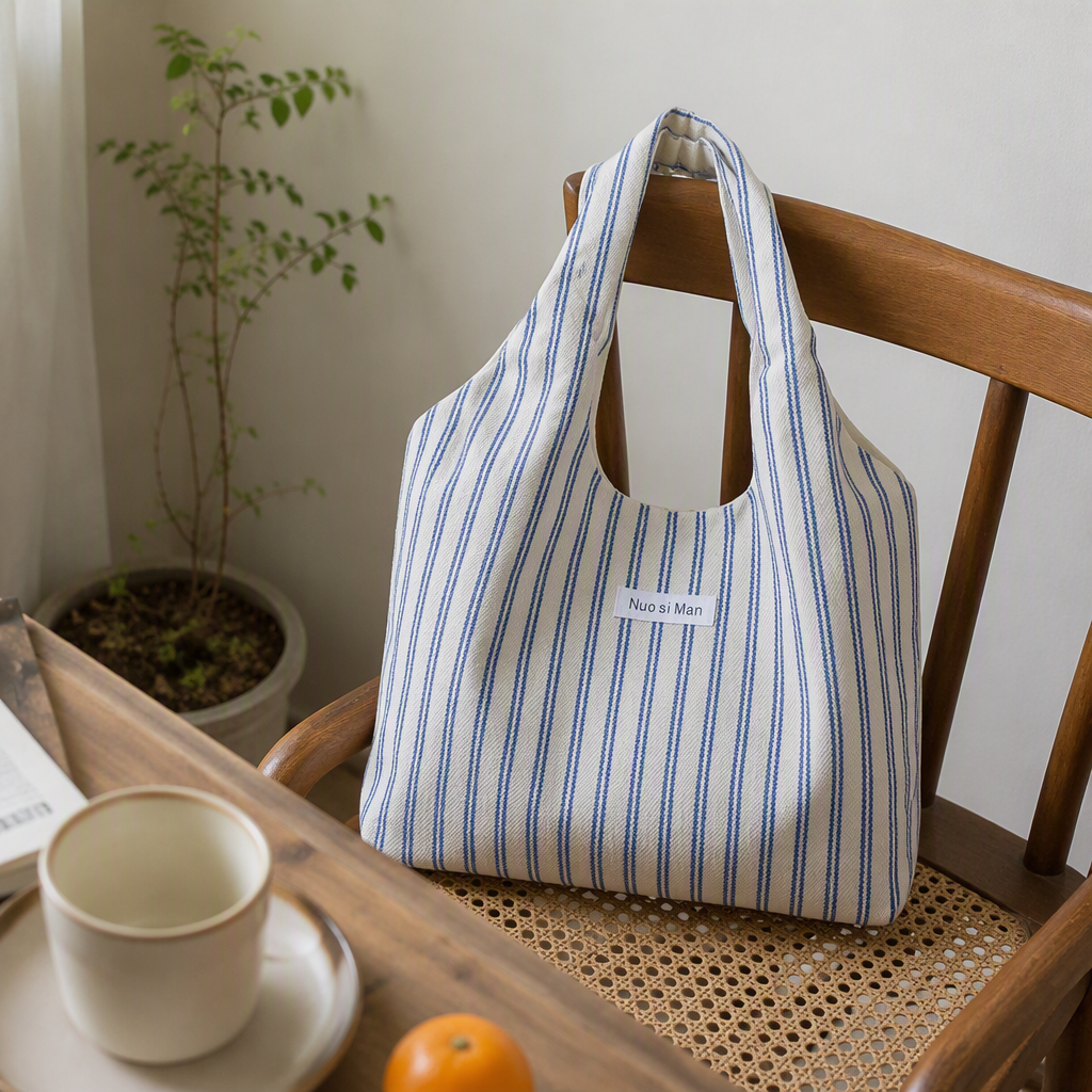 White polka dot tote bag, hand and shoulder, casual and versatile, large-capacity trendy women's bag, simple and fashionable shopping bag. 141242827 details Picture