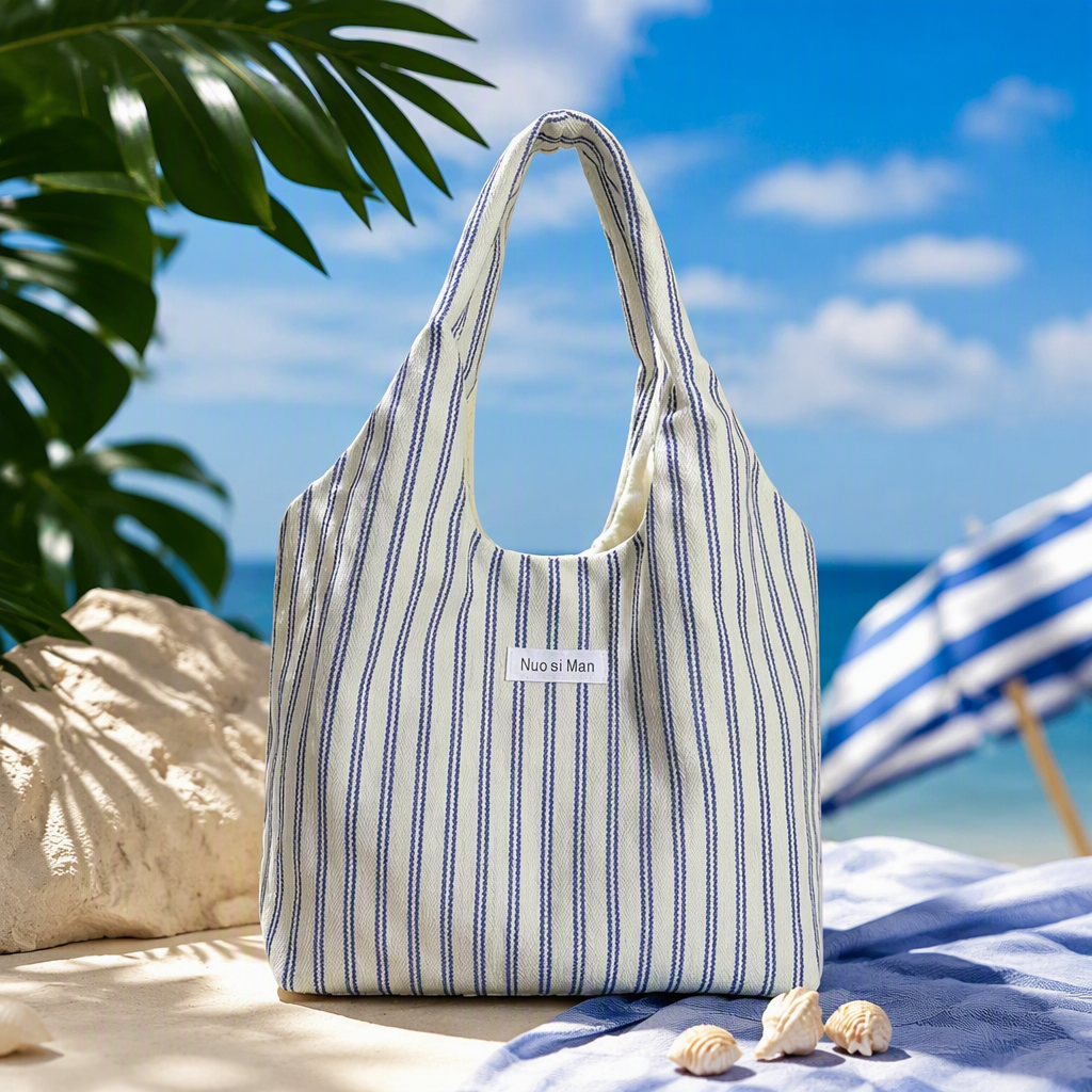 White polka dot tote bag, hand and shoulder, casual and versatile, large-capacity trendy women's bag, simple and fashionable shopping bag. 141242827 Specification image