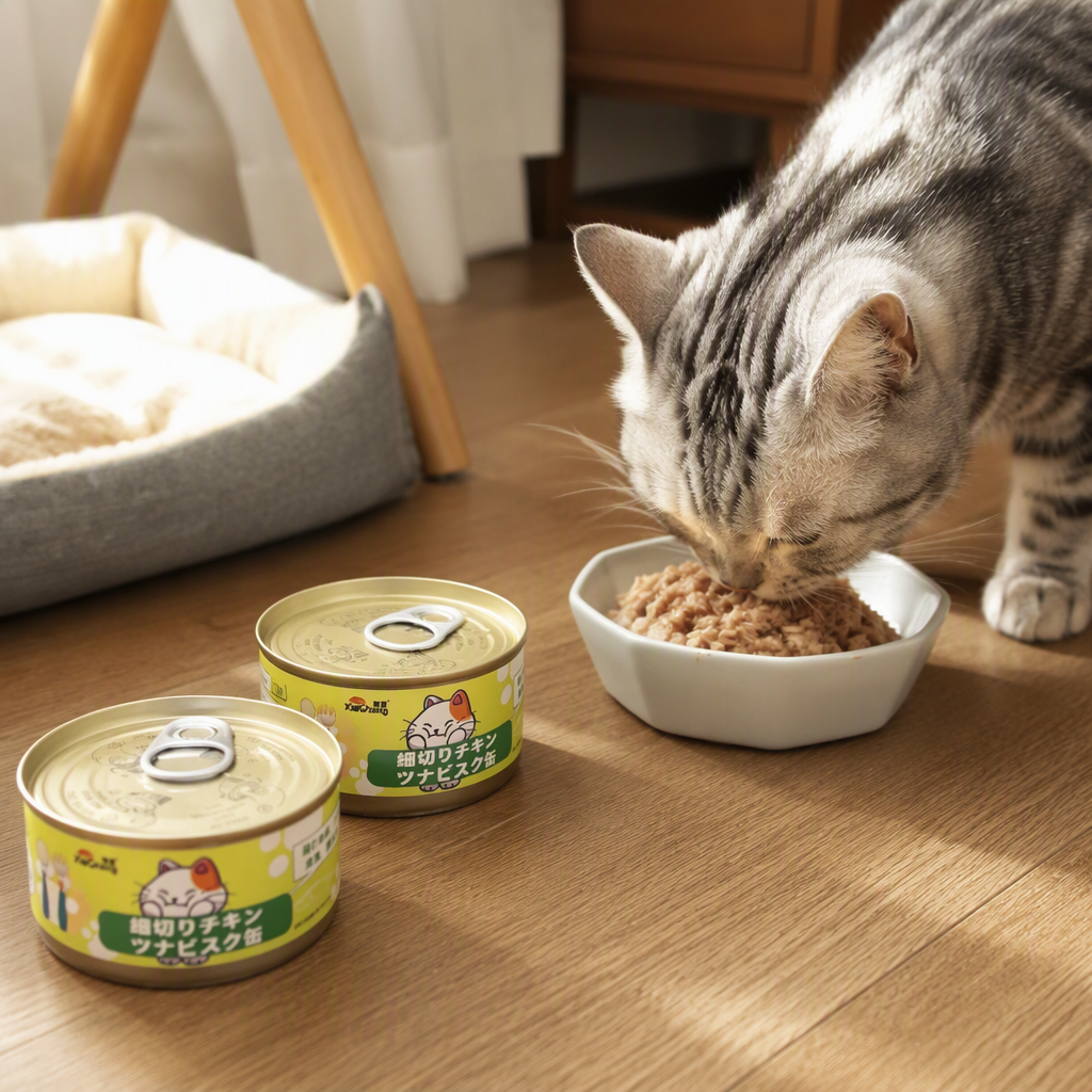 Carne picada de pollo gato enlatado mezcla de comida de gato reward feed rehidratación pet food pet enlatado snacks para mascotas nutrición saludable enlatado details Picture