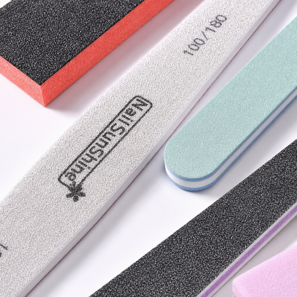 Colorful nail file set, nail art tools, nail trimming, grinding, and nail beauty products set, multiple colors to choose from Application Scenario