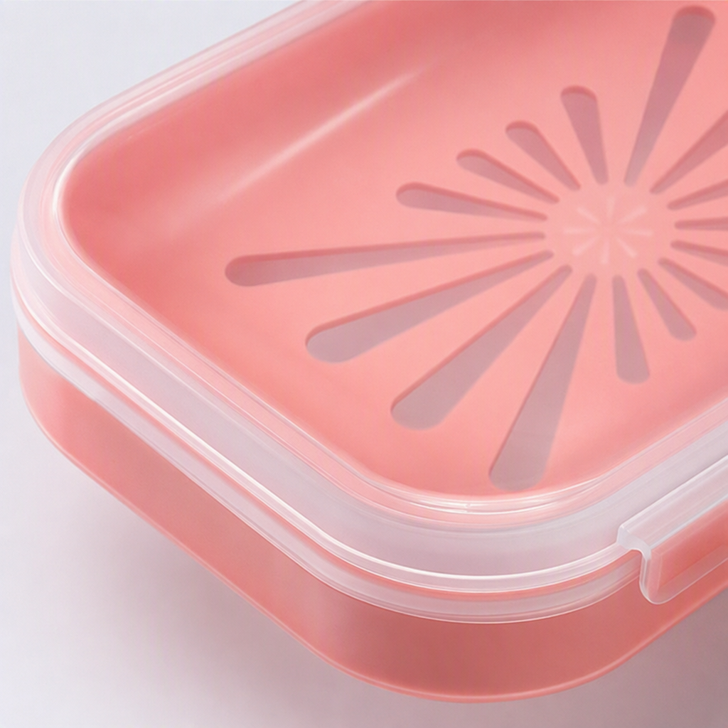 Creative pink plastic soap box storage box, bathroom toiletries organization and storage box, simple household items Application Scenario