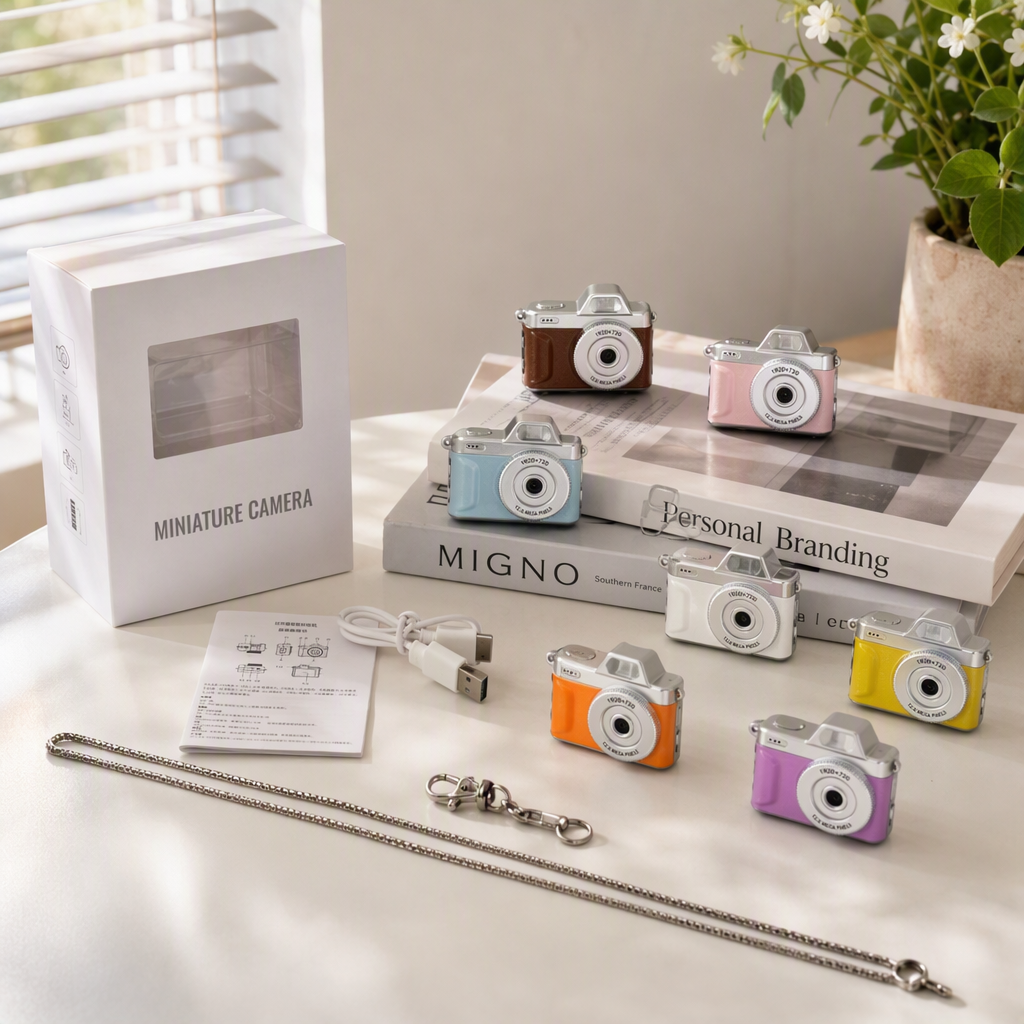 Colorful mini digital camera for portable and creative shooting of high-definition gifts for children and students in various colors details Picture