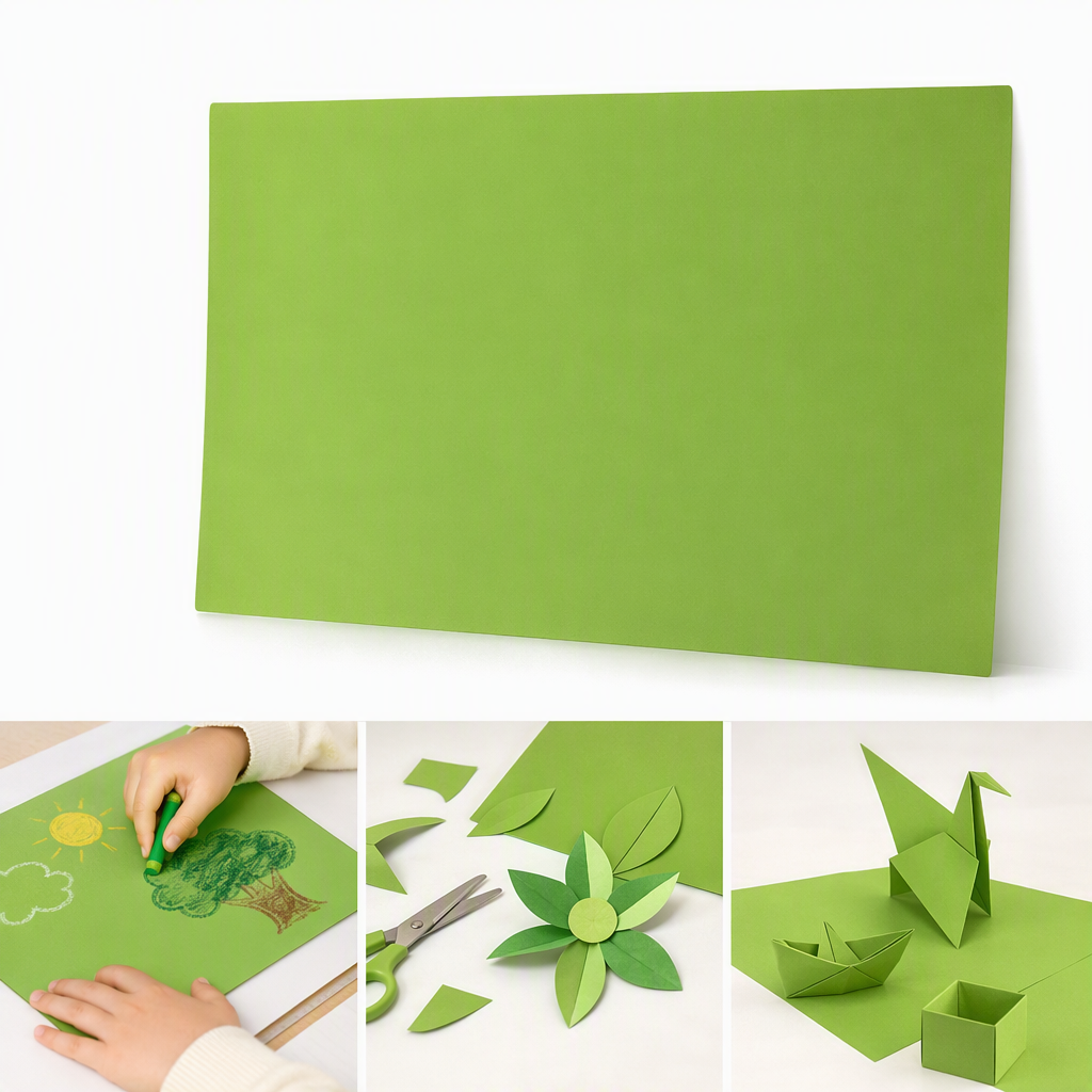 50 pieces of eco-friendly green paper, multi-purpose office handcrafted creative materials