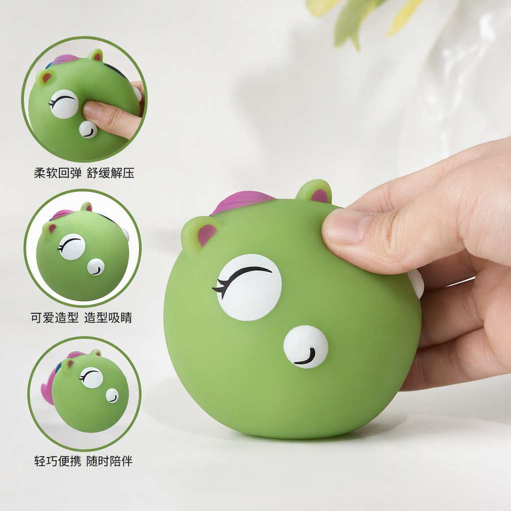 可爱卡通动物玩偶绿色软萌布艺儿童玩具抱枕礼物收藏款