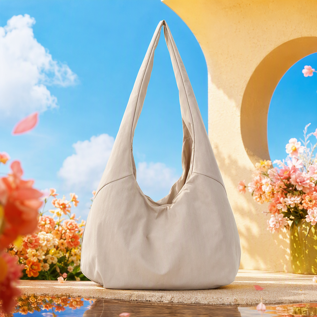 White polka dot tote bag, hand and shoulder, casual and versatile, large-capacity trendy women's bag, simple and fashionable shopping bag. 141426959 Specification image