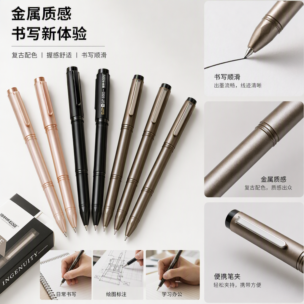 Multi-color signature pen set, student colored pens, office multi-color pens, writing tools, multi-functional signature pens