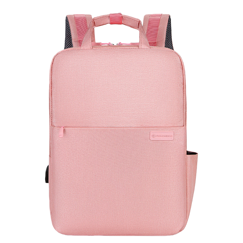 Fashionable and versatile pink backpack for women, Korean version casual student hand-held large-capacity trendy travel bag for women Item Picture