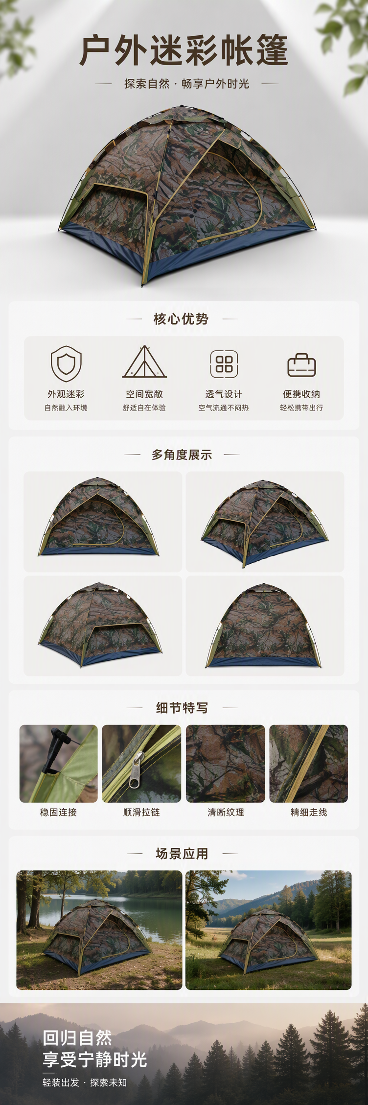 山地野营帐篷天幕户外防风防雨帐篷配件多功能遮阳遮雨用品详情1