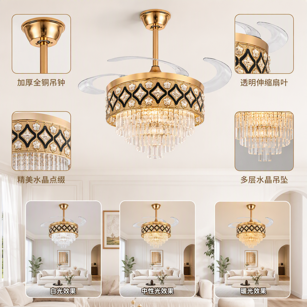 Modern and simple household chandeliers, creative lighting fixtures for living rooms, dining rooms and bedrooms, warm and fashionable design Specification image