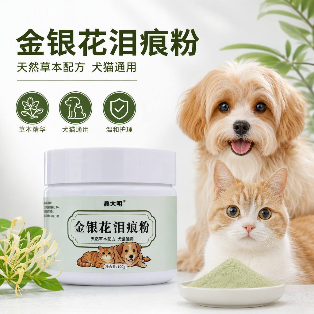 Pet cat and dog herbal essence Gentle Care Tear Stain Removal Honeysuckle Tear Stain Powder