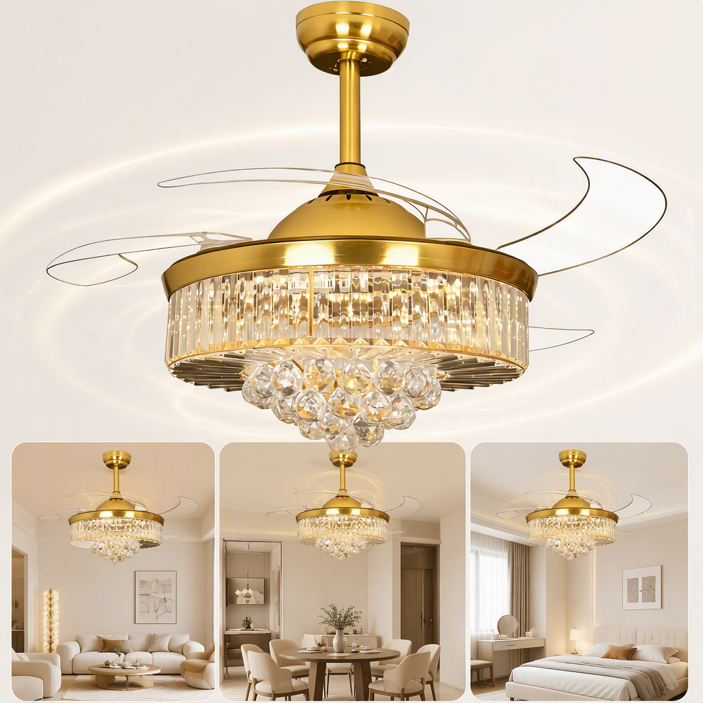 The multi-functional silent and energy-saving ceiling fan is suitable for home use in summer, providing cool air circulation for two seasons. It features a simple style Application Scenario