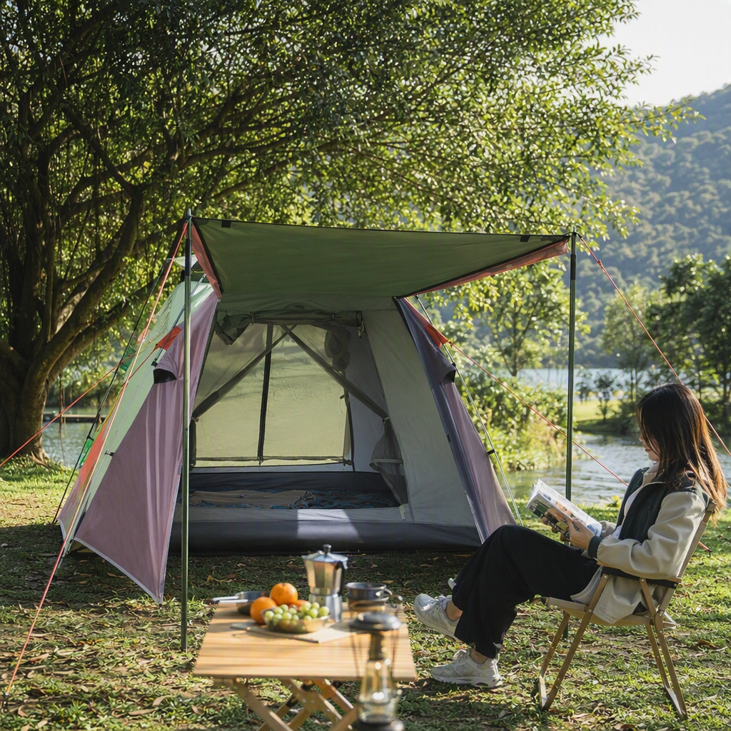 The multi-functional mountain camping tent canopy outdoor windproof and rainproof tent accessory set is suitable for mountain climbing and camping supplies Item Picture