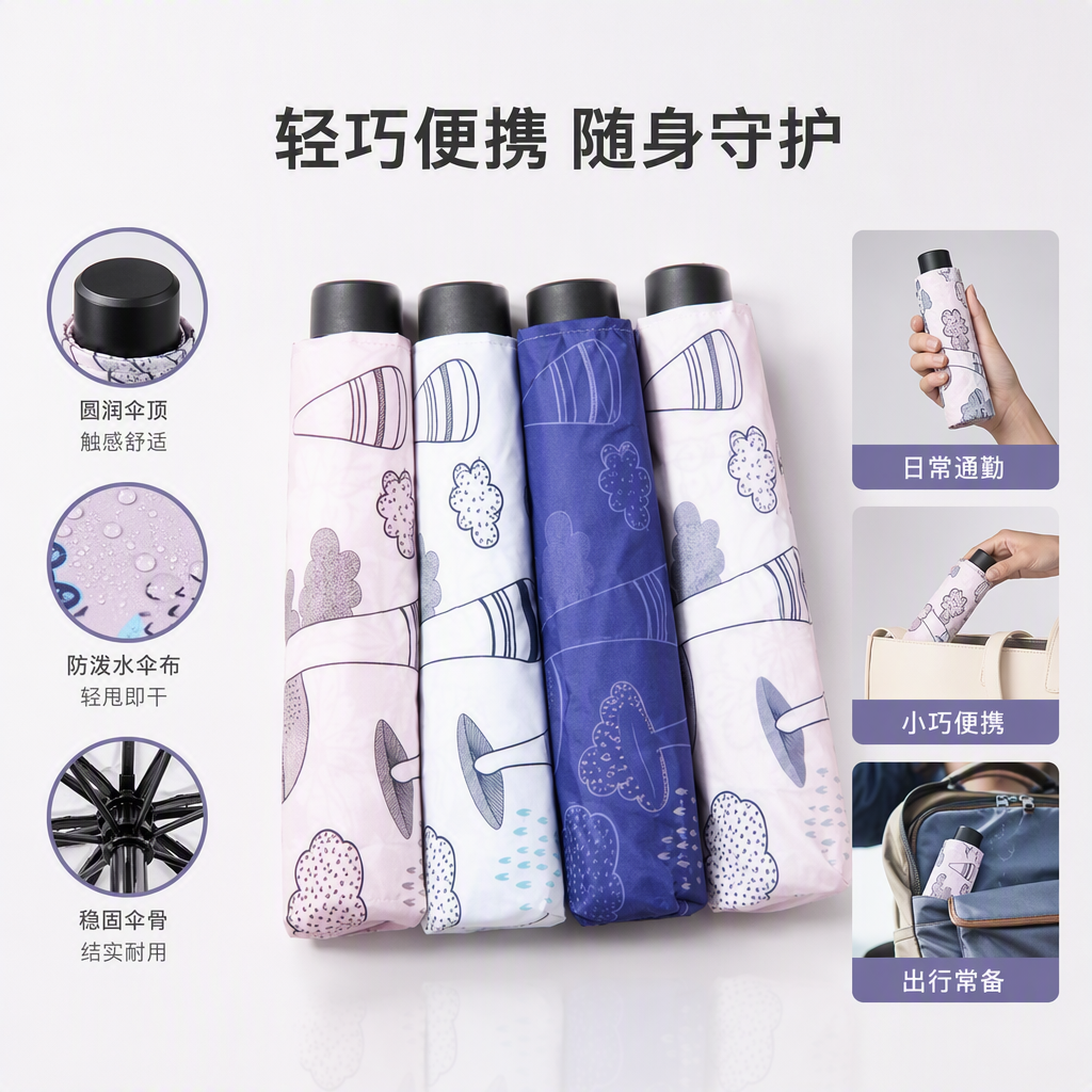 防风遮阳防雨多功能伞便携轻巧耐用晴雨两用雨具男女款细节图