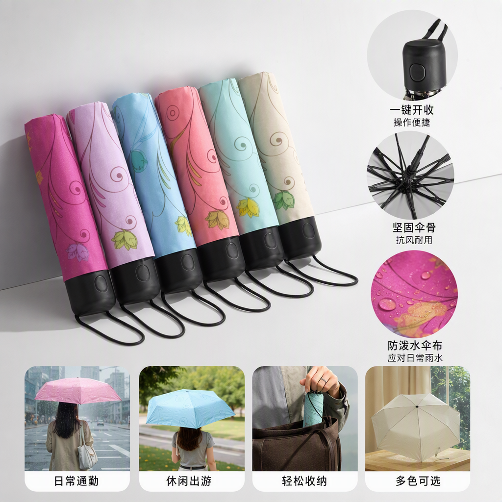 多功能防风遮阳雨伞防雨耐用轻便晴雨两用时尚男女款产品图