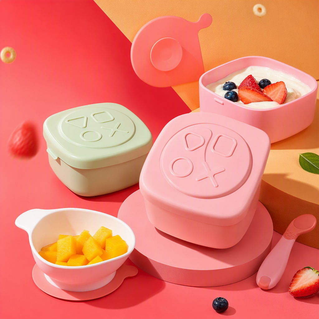 【OSEO】26Q3#6329多格分隔保鲜饭盒泡面碗冰箱储存容器家用便携塑料饭盒保鲜盒