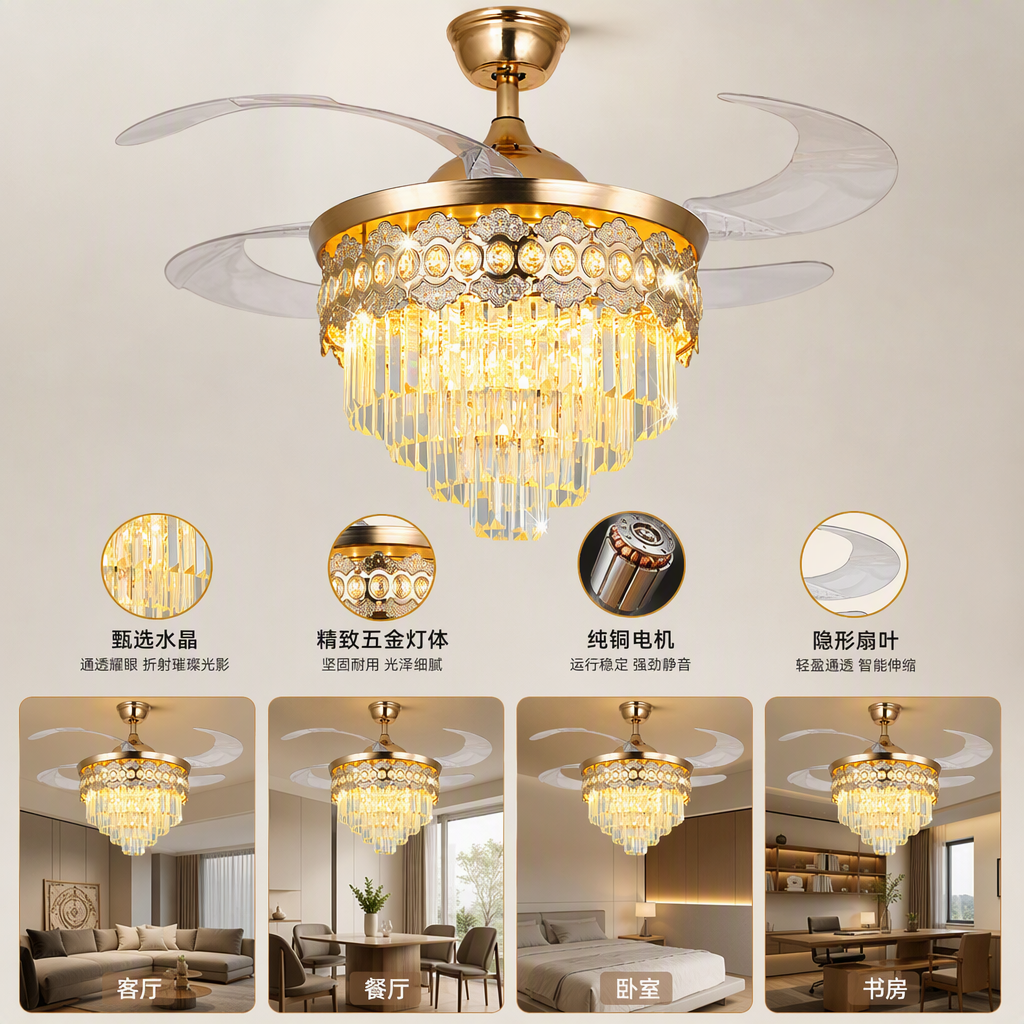 Modern and simple household chandeliers, creative lighting fixtures for living rooms, dining rooms and bedrooms, and warm atmosphere design Specification image