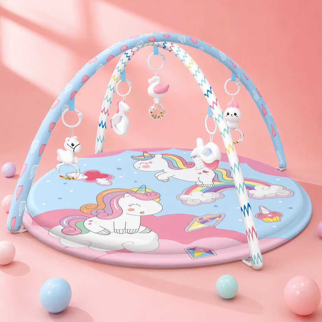 Color unicornio patrón baby fitness rack trepadora multifunción early learning toy baby crawl rack para niños puzzle juego estante Specification image