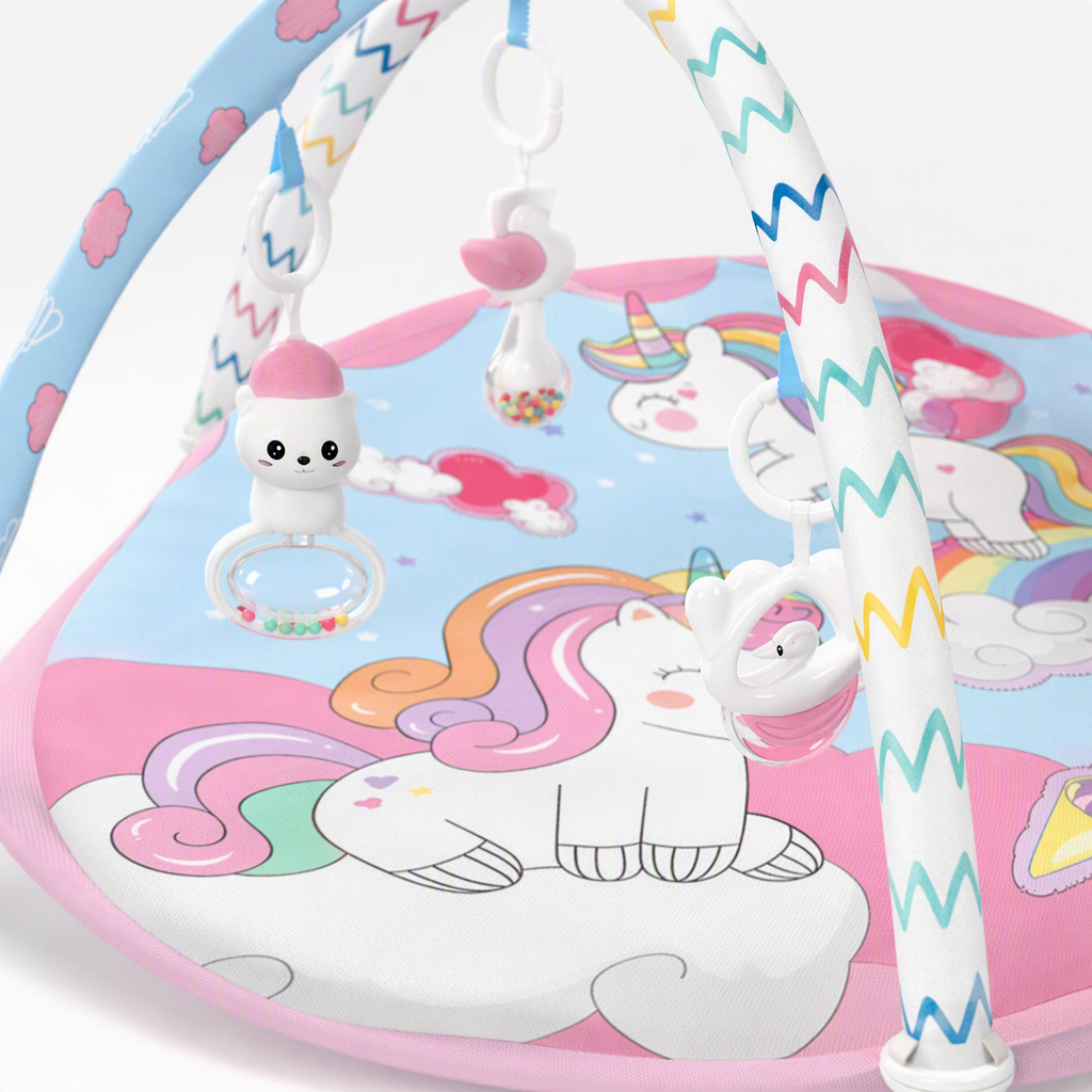 Color unicornio patrón baby fitness rack trepadora multifunción early learning toy baby crawl rack para niños puzzle juego estante Application Scenario