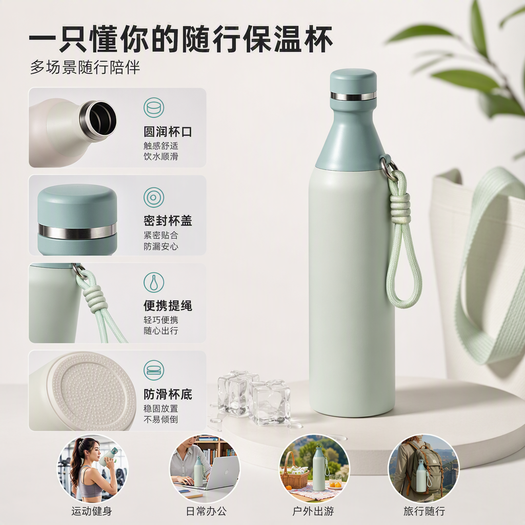 Tazas aislantes de acero inoxidable coloridas portátiles estudiantes al aire libre deportes kettle mantener frío y caliente capacidad 350ml para hombres y mujeres