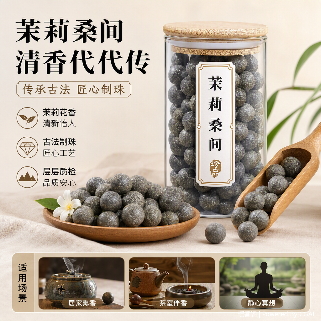 天然药香珠 手工串珠散珠 文玩配饰珠子瑶香阁#0.8绿雪含香散珠详情1
