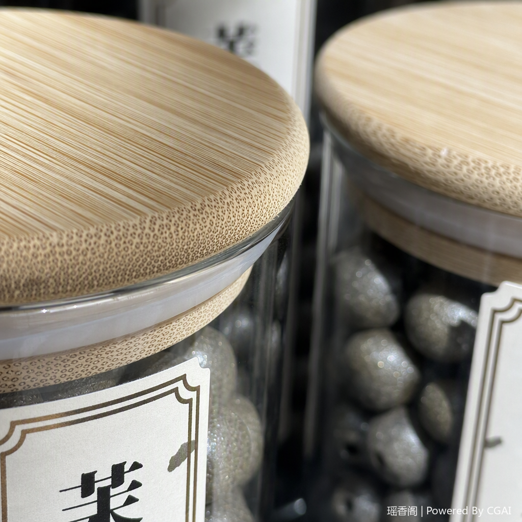 天然药香珠 手工串珠散珠 文玩配饰珠子瑶香阁#0.8绿雪含香散珠详情4