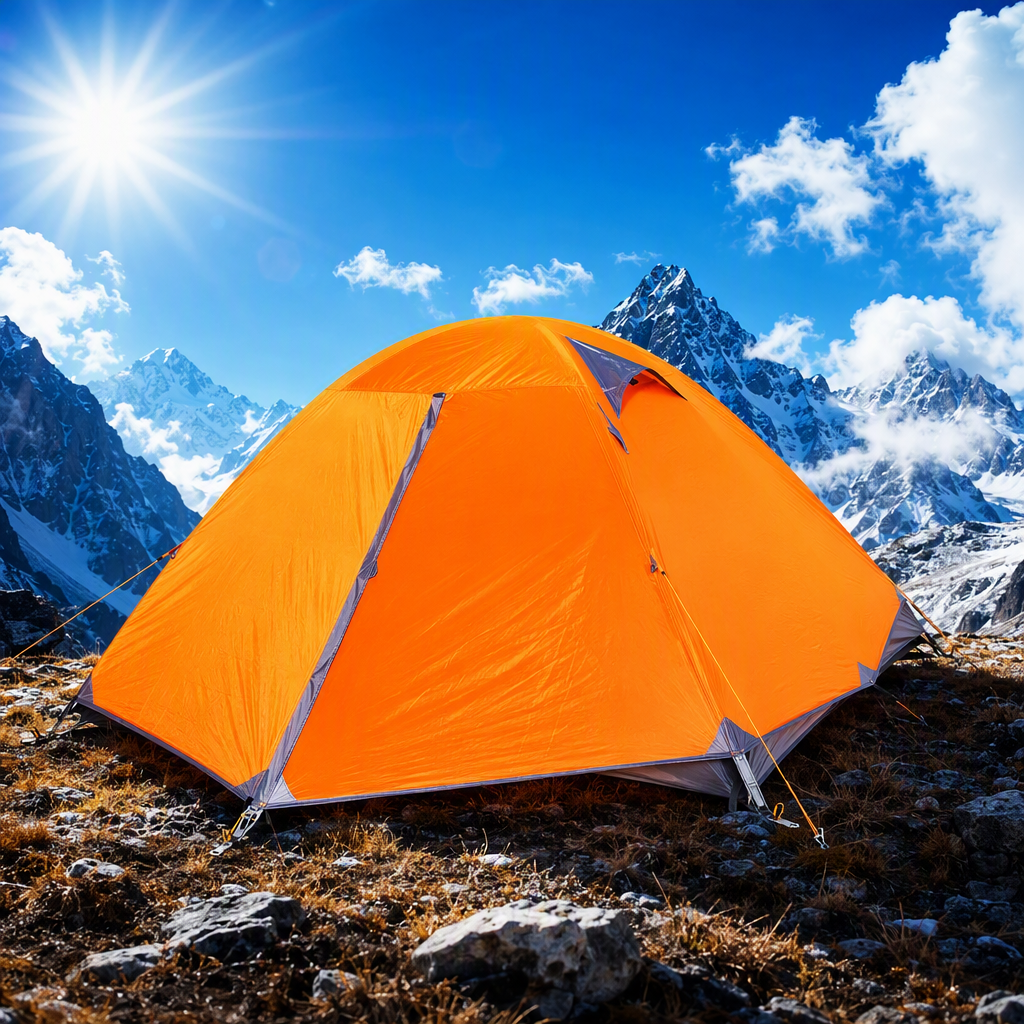 The multi-functional mountain camping tent canopy outdoor windproof and rainproof tent accessory set is portable and durable