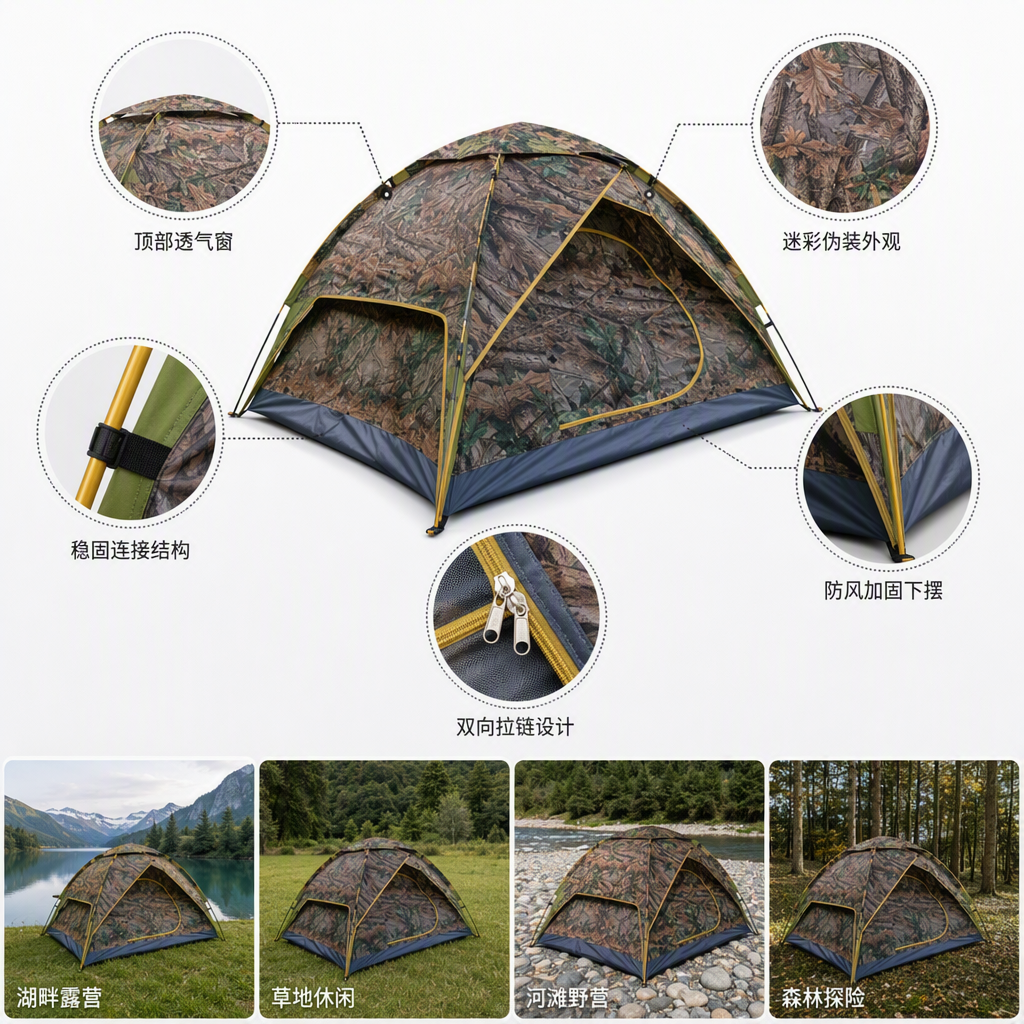 Mountain camping tent canopies, outdoor windproof and rainproof tent accessories, multi-functional sunshade and rain protection products Item Picture
