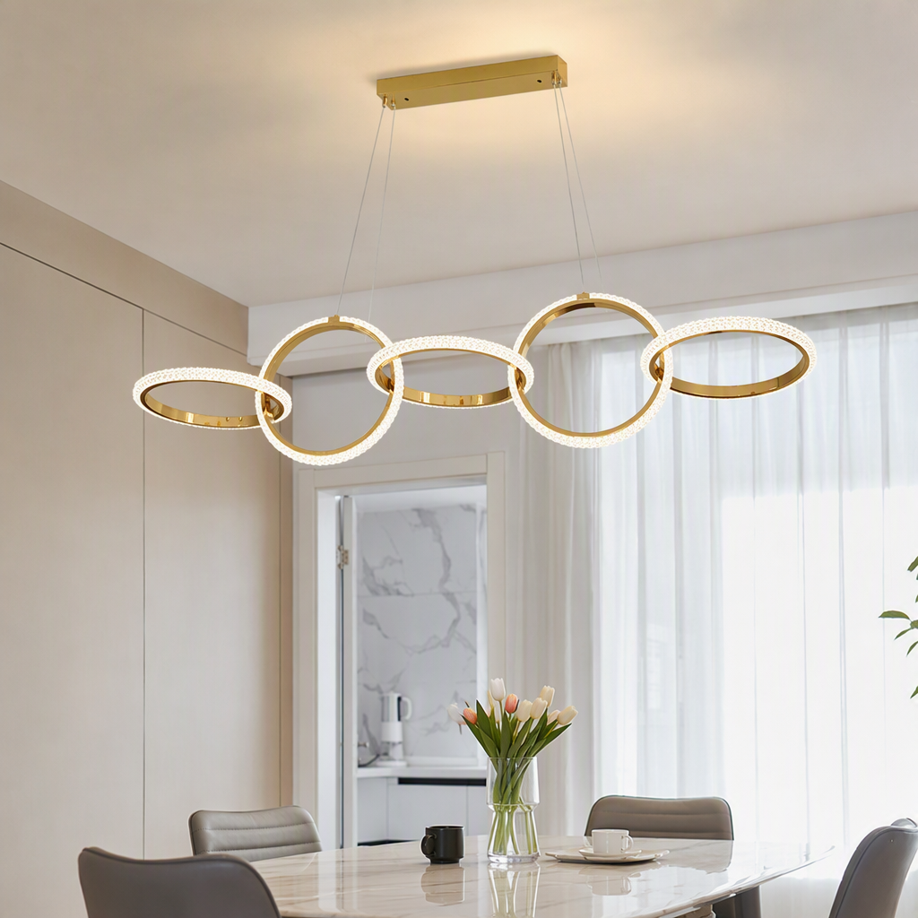 Simple and modern household chandeliers, creative lighting fixtures for living rooms, dining rooms and bedrooms, energy-saving led chandeliers, decorative lighting fixtures Application Scenario