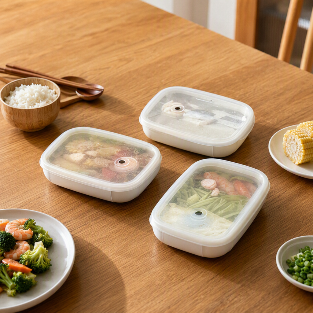 Creative color cartoon pattern portable lunch box, children and students' bento box, cute plastic tableware storage box details Picture