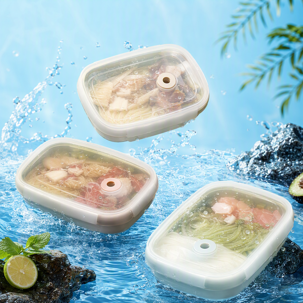 Creative color cartoon pattern portable lunch box, children and students' bento box, cute plastic tableware storage box Specification image