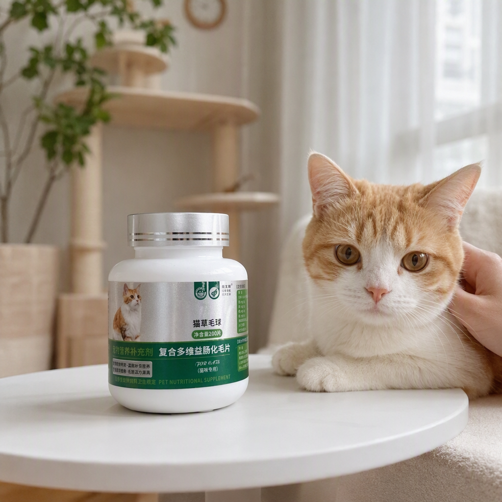 Multi-dimensional nutritional Intestinal Tablets for Pet kittens to Dissolve hairballs, benefit the intestines and protect the stomach details Picture