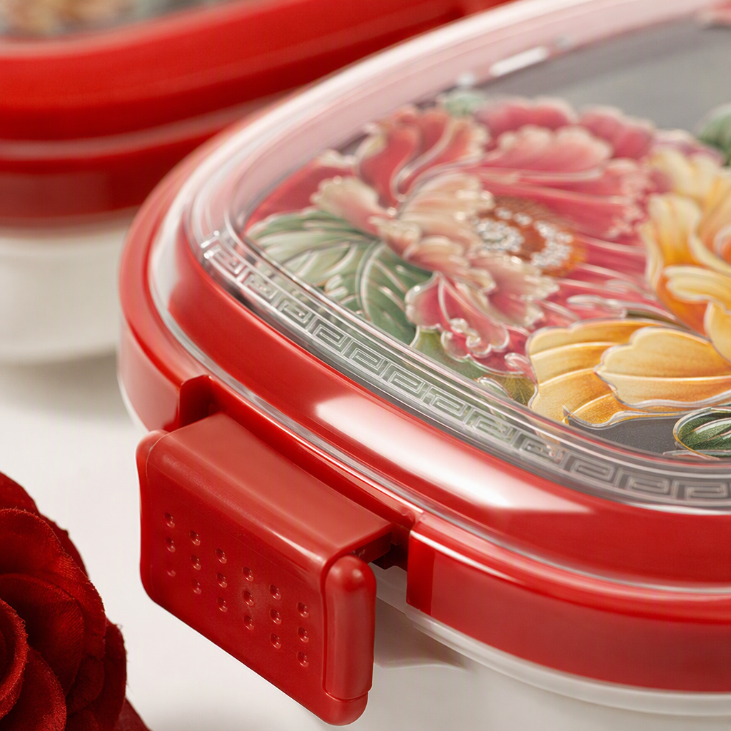 Cute cartoon pattern portable lunch box, student and children's lunch box, plastic lunch box with lid, tableware storage box Application Scenario
