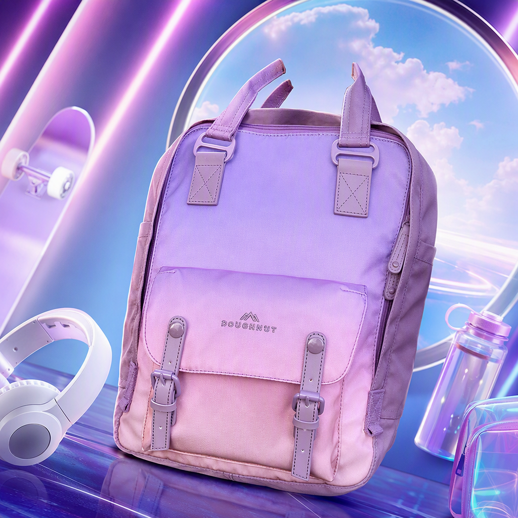 حقيبة الأرجواني الموضالموضة، ذات سعة كبيرة، حقيبة مدرسية للتسلية Specification image