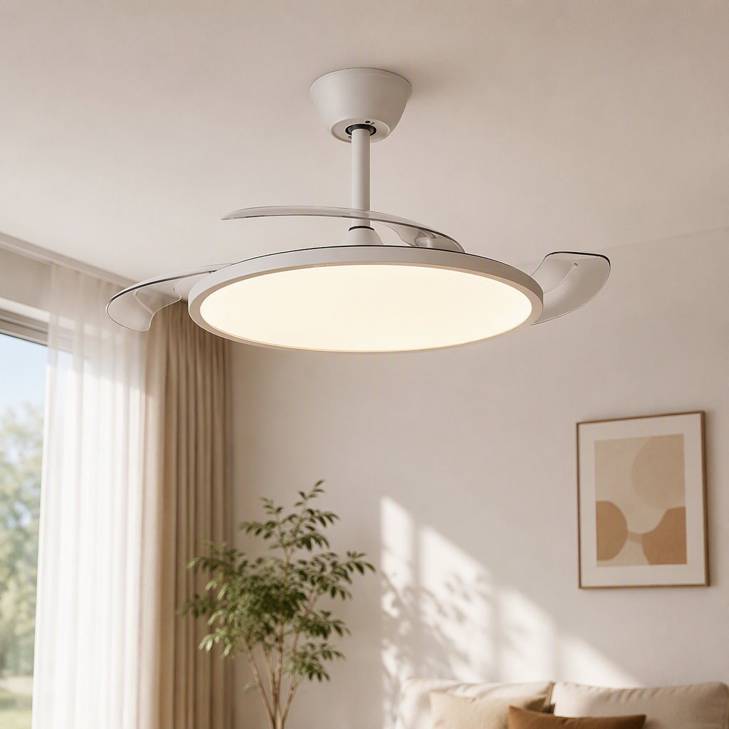 Moderno y minimalista ventilador lámparas lámparas iluminación sala de estar dormitorio techo iluminación ahorro de energía silencioso hogar lámparas Specification image