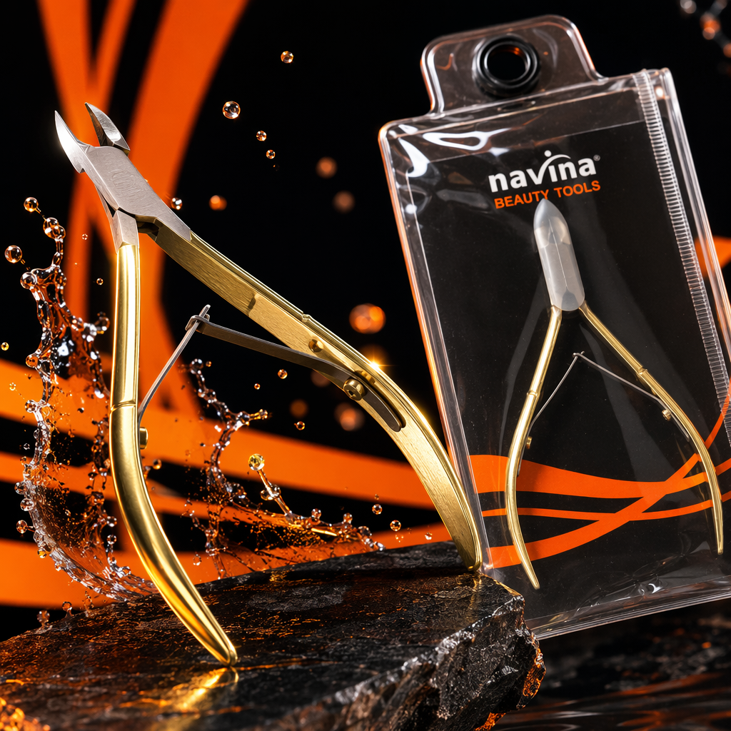 Cortadores de uñas de oro con caja de almacenamiento negra herramienta de manicura portátil conjunto de recorte de uñas moda y práctica Specification image
