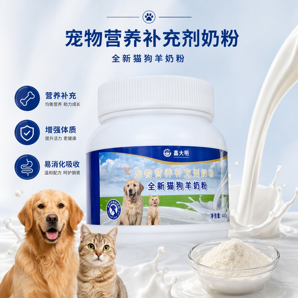 Suplementos nutricionales para mascotas leche de cabra polvo botella blanca salud pet refuerzo inmunológico suplemento nutritivo especial para mascotas
