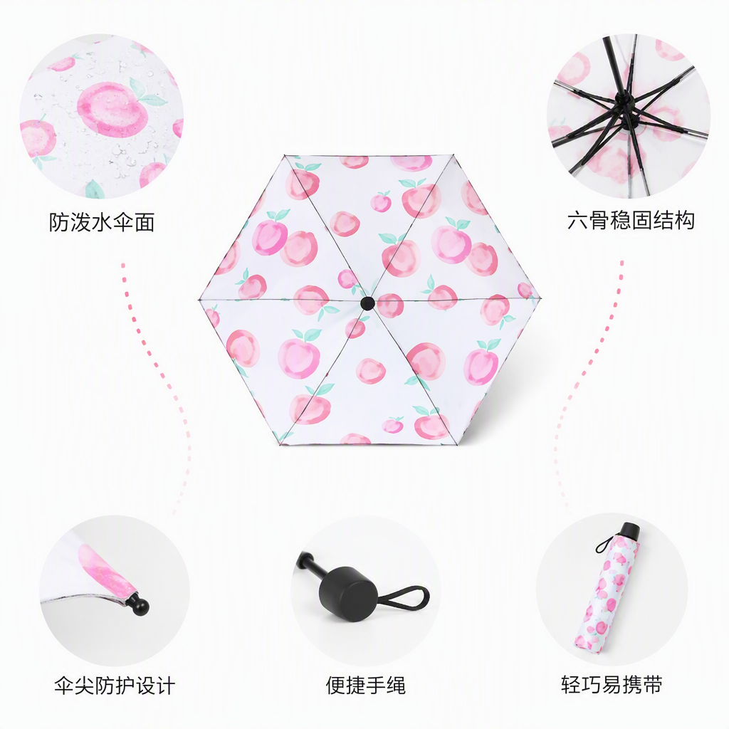 多功能防风遮阳防雨伞轻便耐用晴雨两用时尚折叠伞男女通用细节图