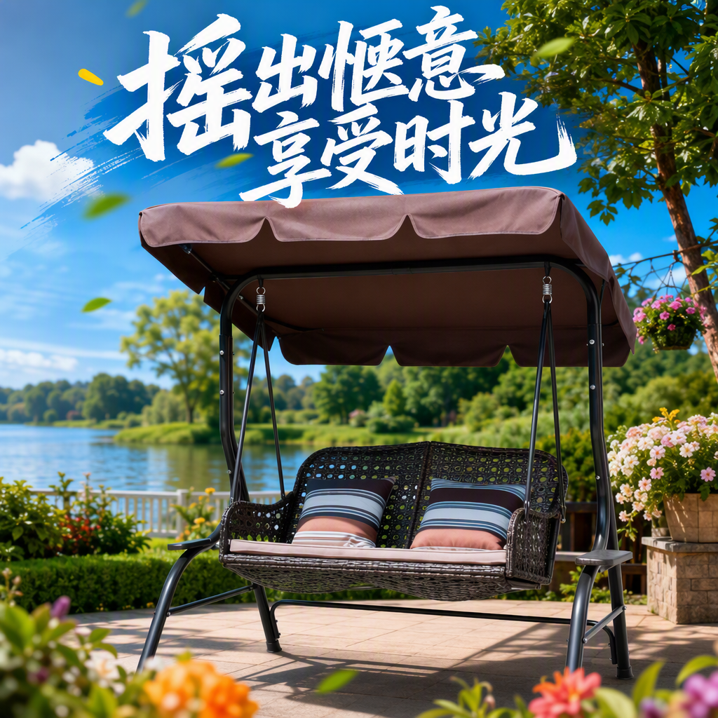 多功能休闲户外吊椅家用阳台阳光躺椅夏季休闲椅子摇摆式舒适耐用