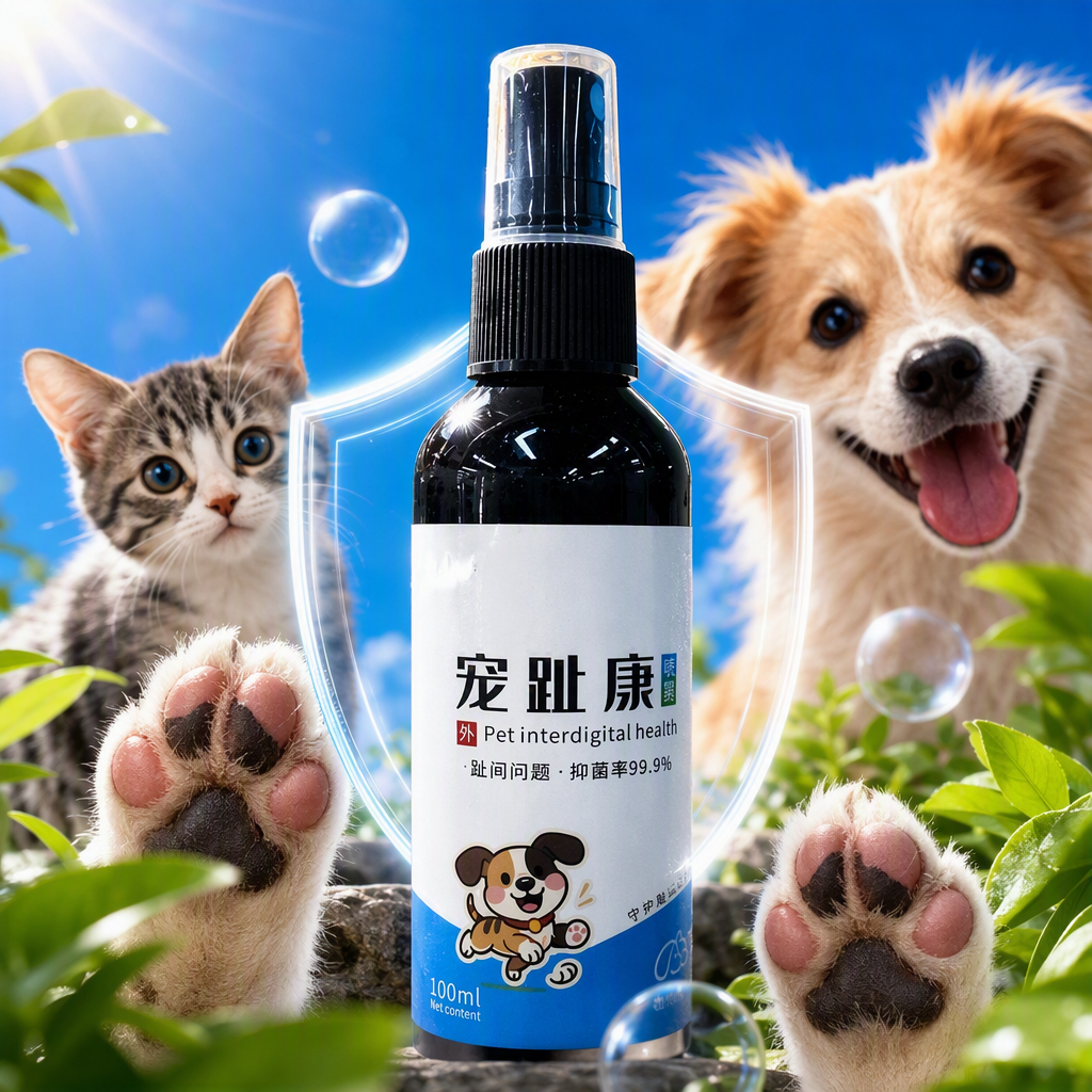 Daily adaptive spray for antibacterial cleaning between the toes of pet puppies Specification image