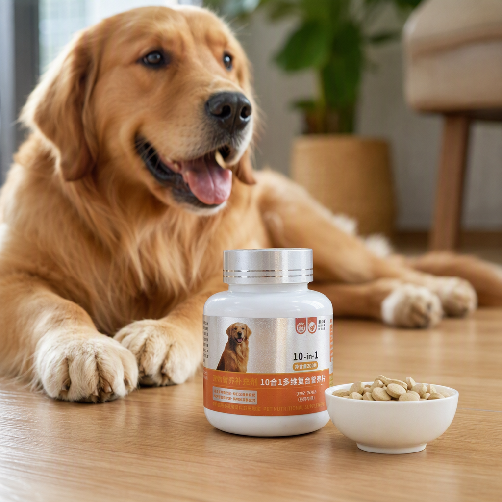 Pet multi-dimensional compound nutrition Tablets: Shiny fur, multi-dimensional nutrition, full of vitality. Pet nutrition supplement details Picture