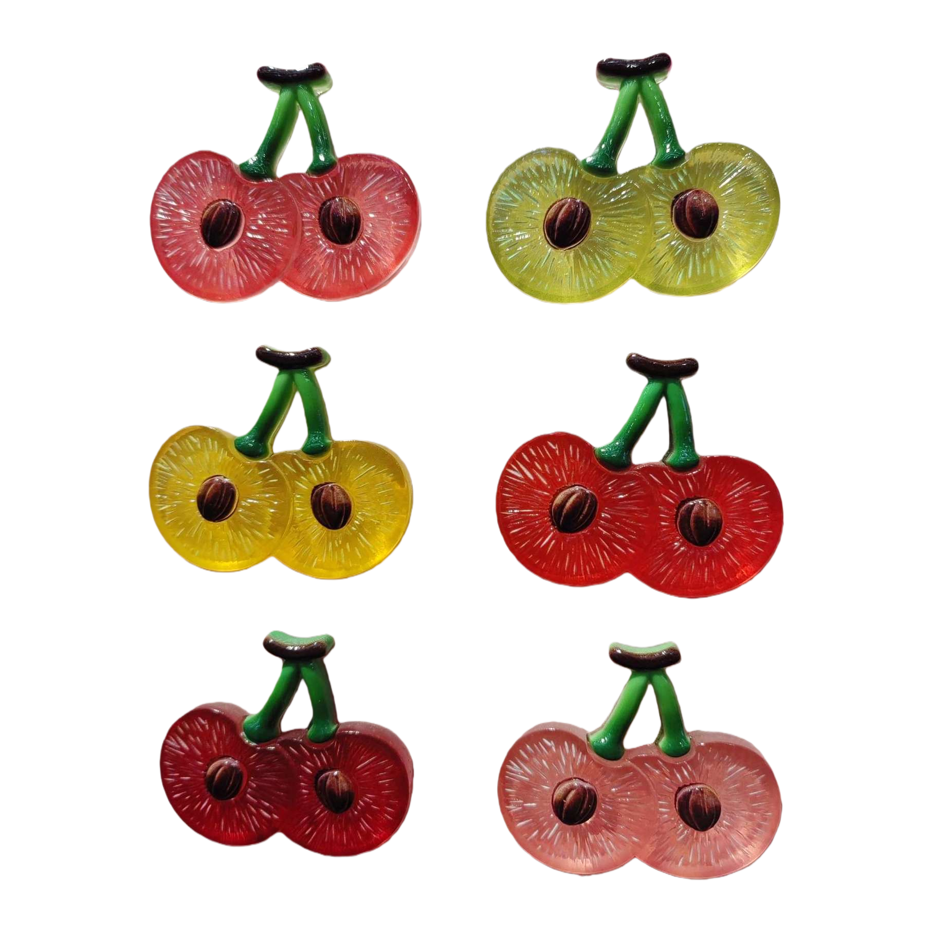 Colorful cherry-shaped magnetic stickers for wall decoration, creative home stickers, children's room background wall stickers without glue Item Picture