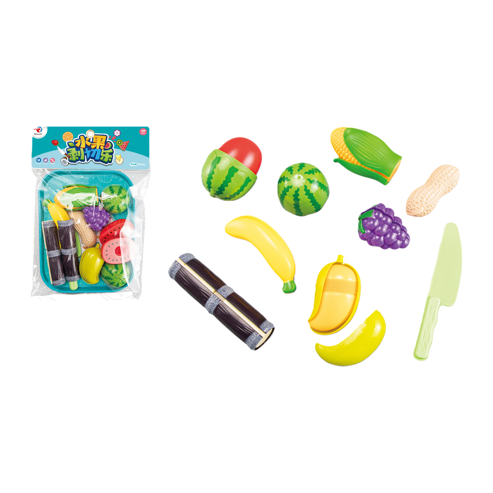 ويعلِّم الأطفال مجموعة ألعاب الفواكه الملونة للأطفال الأطفال في مرحلة مبكرة Item Picture