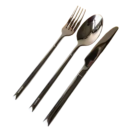 Multi-functional tableware set, stainless steel knife, fork and spoon combination, portable family, essential tableware set for dining in restaurants
