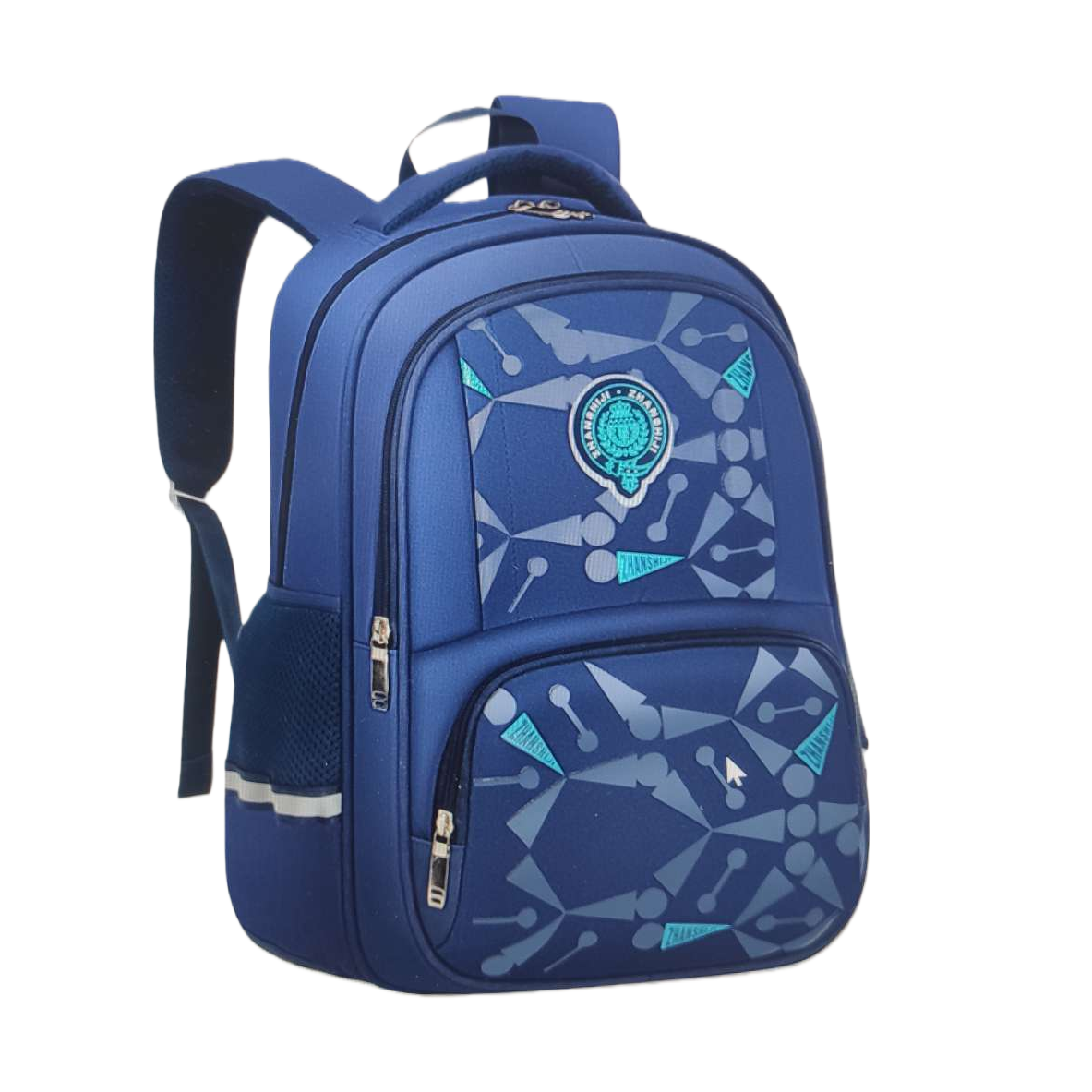 Student casual backpack, large-capacity, trendy and sporty blue campus bag for both men and women, lightweight and durable Item Picture