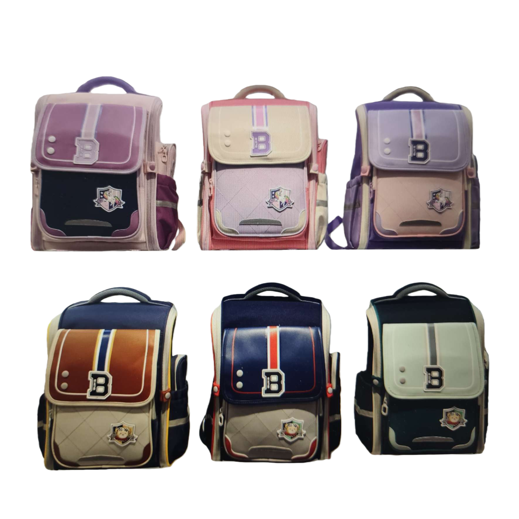 Colorful schoolbag display rack, student schoolbag display rack, retail store shelf storage rack, display rack Item Picture