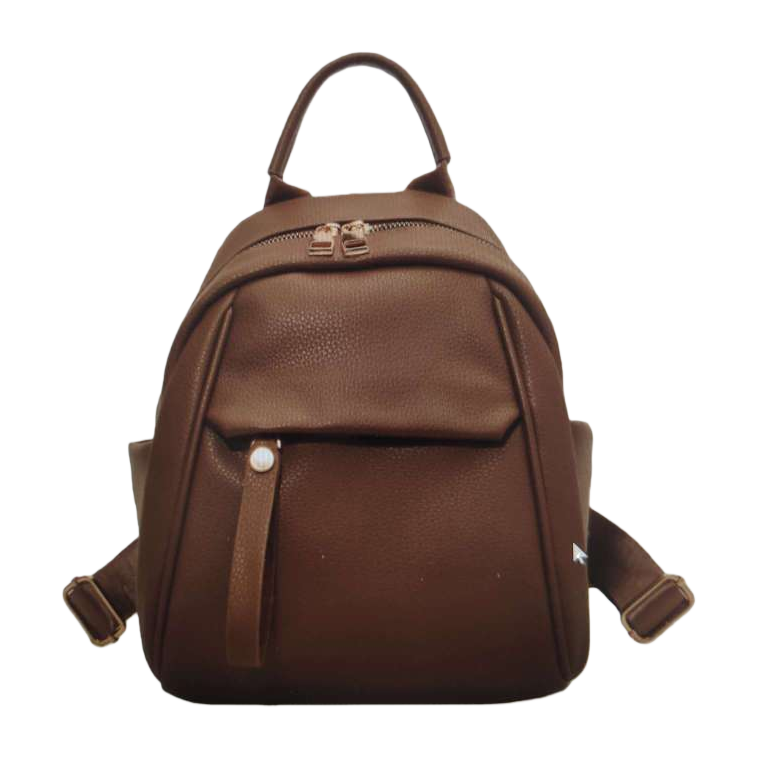 Moda versátil marrón cortex mochila mochila casual de gran capacidad mochila de estudiante estilo de tendencia Item Picture