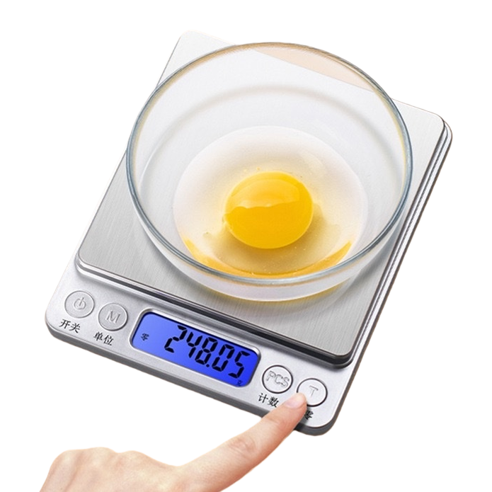A multi-functional electronic scale with a glass bowl for holding eggs, a precise household measuring device for kitchen weighing Item Picture